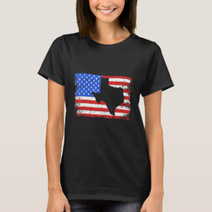 Texas American Flag Outline Distressed Ultimate 4t T-Shirt