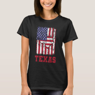 Texas American Flag With The Great State Of Tx 2 T-Shirt