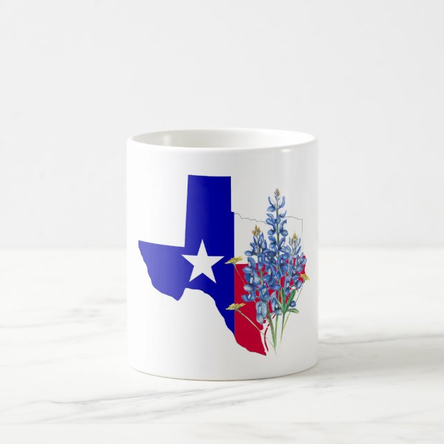 Texas and Bluebonnets Coffee Mug (Center)