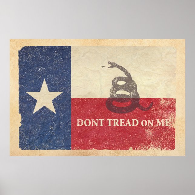 Texas and Gadsden Flag Poster (Front)