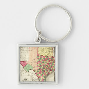 Texas and Indian TerritoryPanoramic Map Key Ring