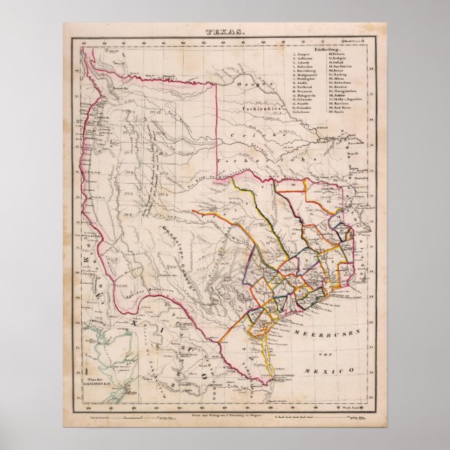 Texas and Oklahoma Poster (Front)