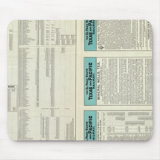 Texas and Pacific Railway Mouse Mat (Front)