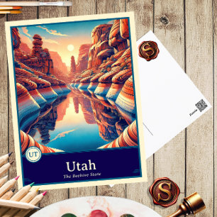 Texas   Anime Style Cel Shaded Postcard