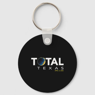 Texas April 8 Total Solar Eclipse 2024  Key Ring