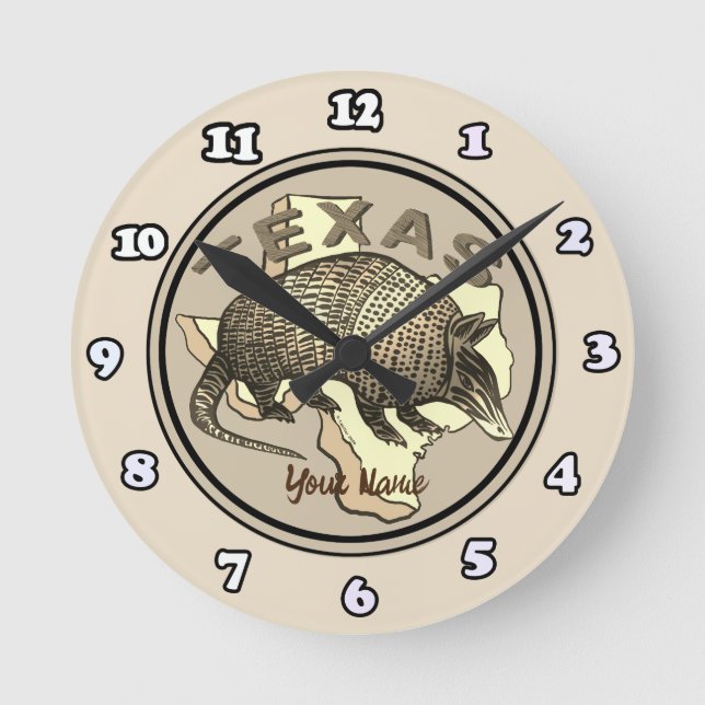 Texas Armadillo clock (Front)