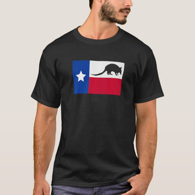 Texas Armadillo Flag Premium T-Shirt (Front)