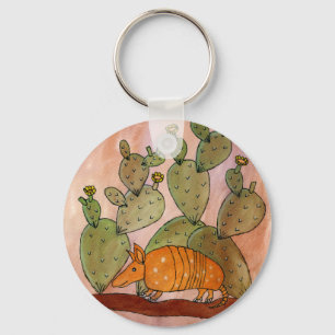 Texas Armadillo Key Ring