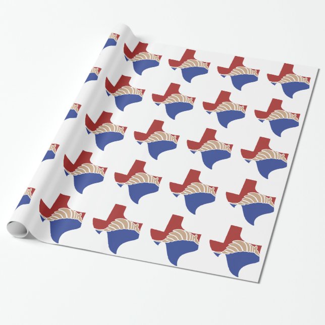 Texas Armadillo - TX State Design Wrapping Paper (Unrolled)