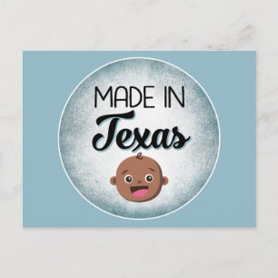 Texas Baby Funny Blue African American Black Baby Postcard