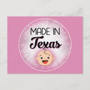 Texas Baby Funny Pink New Girl Postcard