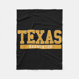 Texas Badminton Fleece Blanket