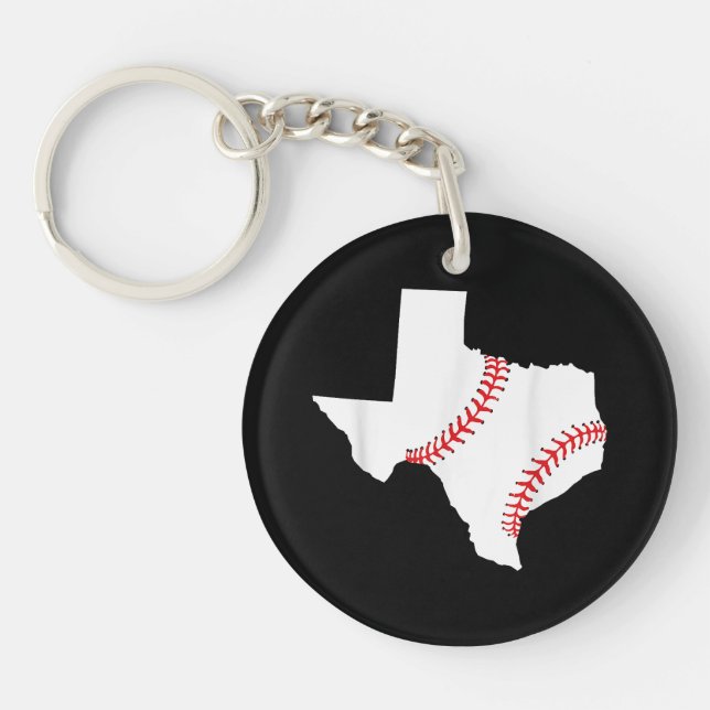Texas Baseball State funny Texas Baseball  Key Ring (Front)