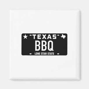 Texas Bbq License Plate Food Meat Tx Austin Gift G Magnet