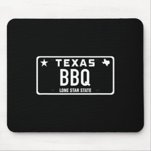 Texas Bbq License Plate Food Meat Tx Austin Gift G Mouse Mat