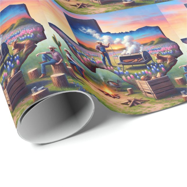 Texas BBQ Party 4 Wrapping Paper (Roll Corner)