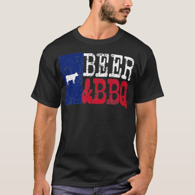 Texas Beer  BBQ T-Shirt (Front)