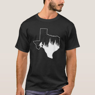 Texas Bigfoot Gift Sasquatch Silhouette State Prid T-Shirt