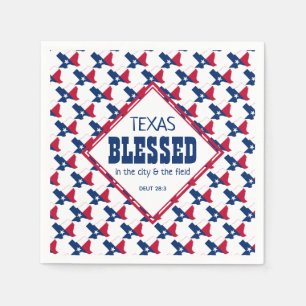 TEXAS BLESSED Independence Christian Party Paper Napkin