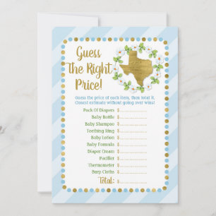 Texas Blue Gold Guess The Right Price Baby Game