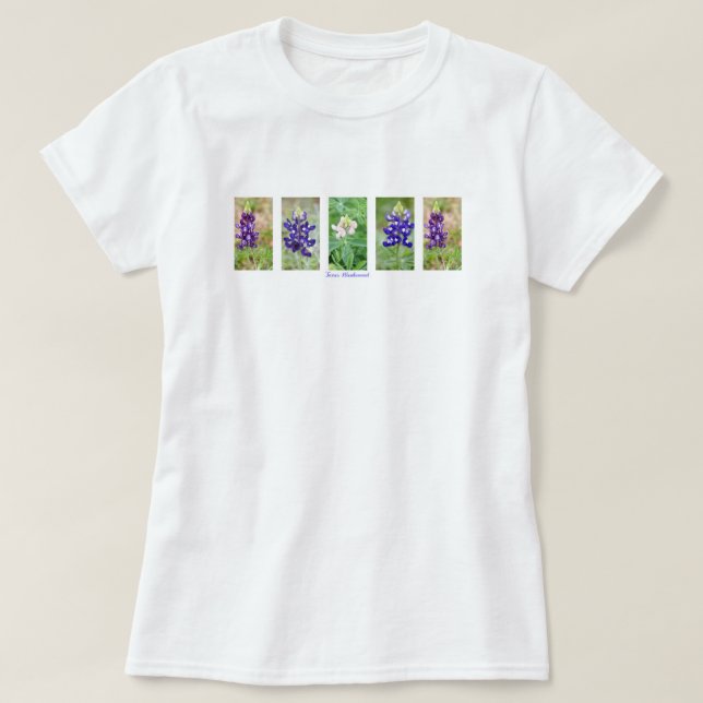Texas Bluebonnet Collage tshirt (Design Front)