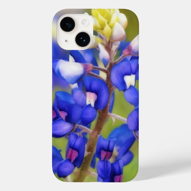 Texas Bluebonnet Flower Art Phone Case (Back)