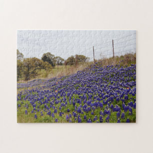 Texas Bluebonnet Flower Blue Flower Farm Puzzle