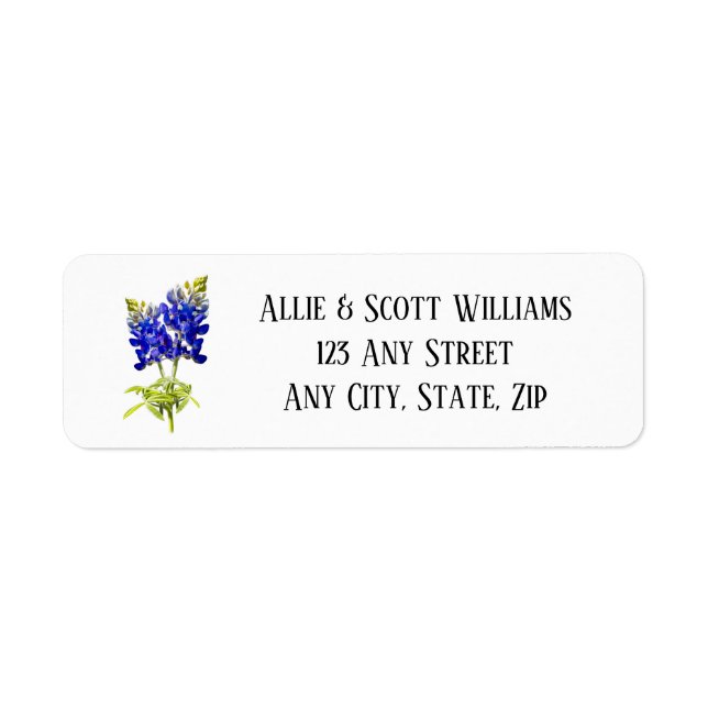 Texas Bluebonnet Flowers, Modern Wedding (Front)