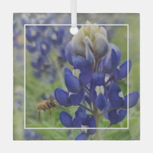 Texas Bluebonnet Glass Ornament