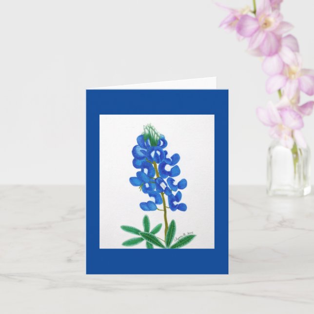 Texas Bluebonnet Inspirational Note Card (Orchid)