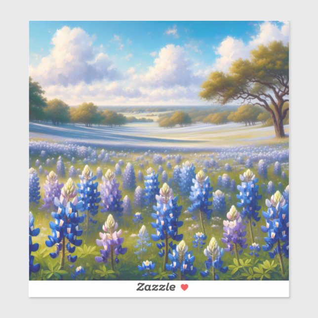 Texas Bluebonnet Meadow Landscape (Sheet)