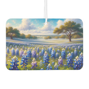 Texas Bluebonnet Meadow Landscape Car Air Freshener