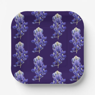 Texas Bluebonnet Paper Plate