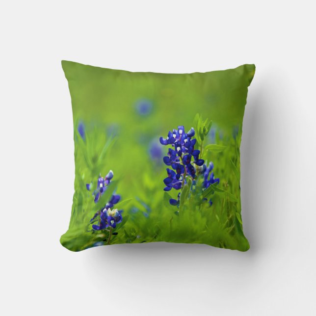 Texas Bluebonnet Pillow (Front)