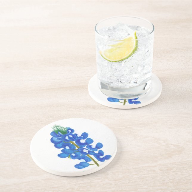 Texas Bluebonnet Sandstone Coaster (Side)