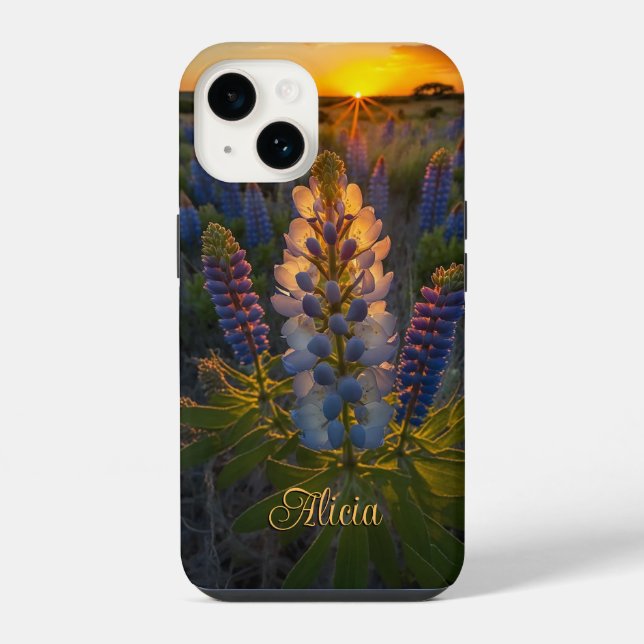 Texas Bluebonnet Sunset  iPhone Case (Back)