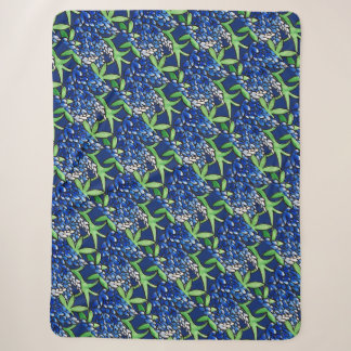 Texas Bluebonnet Texan Love Flower Sherpa Blanket