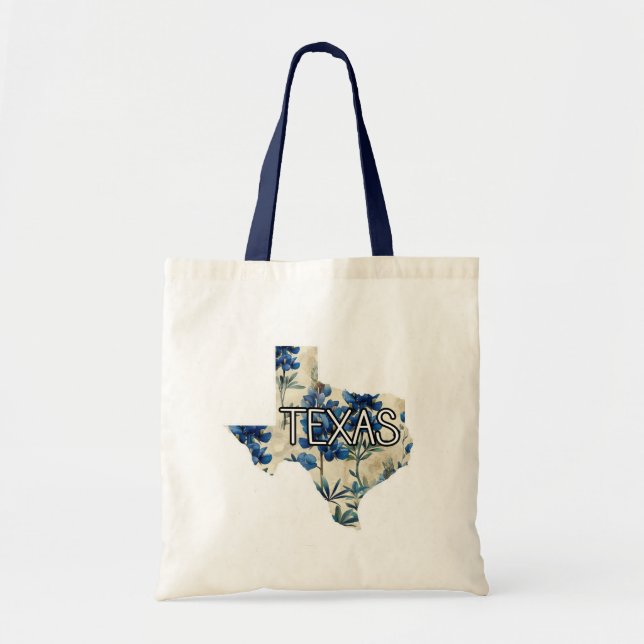 Texas Bluebonnet Tote Bag (Front)
