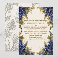 Texas Bluebonnet Wedding Invitation