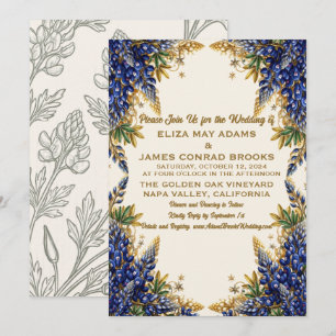 Texas Bluebonnet Wedding Invitation