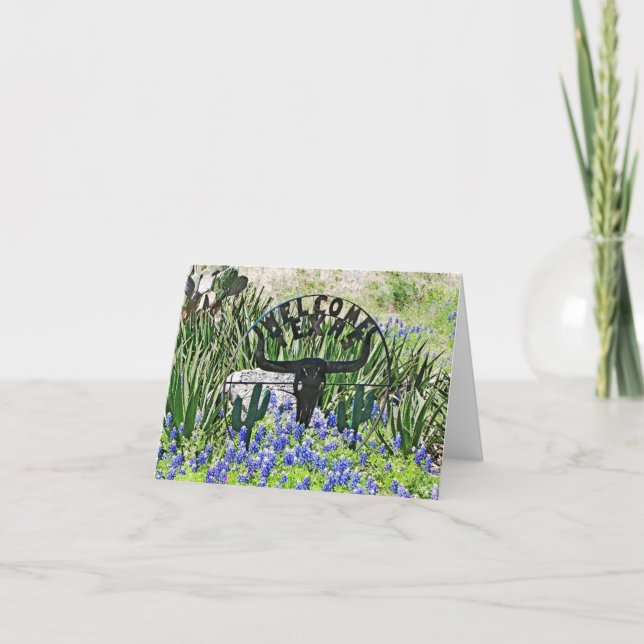 Texas Bluebonnet Welcome Card (Front)