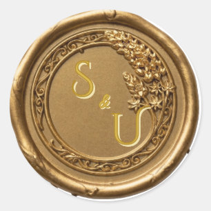 Texas Bluebonnet Wildflower Wedding Wax Seal