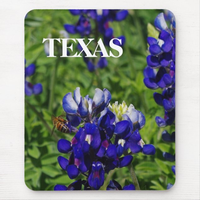 Texas Bluebonnets Designer Mouse Mat (Front)