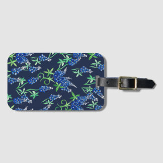Texas Bluebonnets Floral Blue Luggage Tag