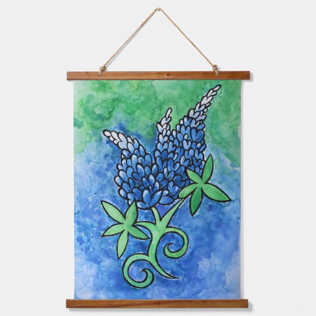 Texas Bluebonnets Hanging Tapestry (Front)