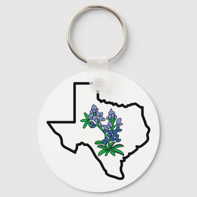 Texas Bluebonnets Key Ring (Front)