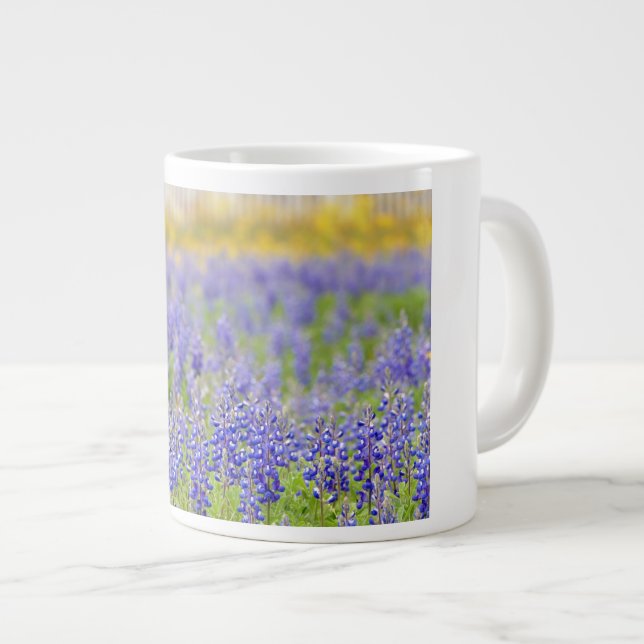 Texas Bluebonnets Large Coffee Mug (Front Right)