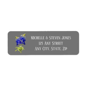 Texas Bluebonnets on Dark Gray, Spring Wedding