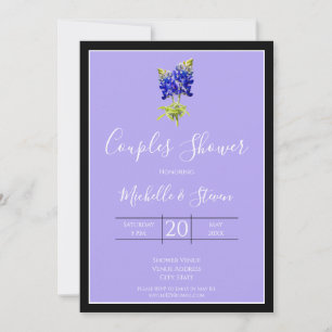 Texas Bluebonnets on Lavender, Spring, Couples Invitation