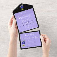 Texas Bluebonnets on Lavender, Spring Wedding